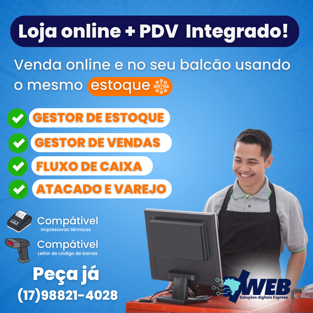 Venda Online e no Balcão com o Mesmo Sistema – PDV + Loja Virtual Integrados